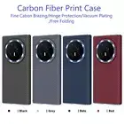 For Samsung Galaxy Z Fold4 Z FOLD5 Z FOLD6 carbon fiber case with free cable