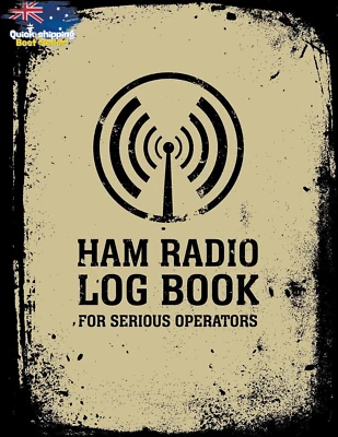 Ham Radio Log Book, 4165 Entries, Operator Journal, Distressed Style