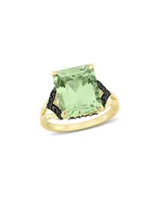 Rina Limor Silver 5.82 ct. tw. Green Quartz & Sapphire & Ring
