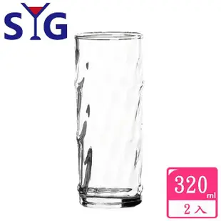 【SYG】玻璃竹節杯320cc(二入組)