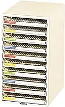 Nakabayashi A4C-10N Open Case, A4, 10 Tiers, A4, Vertical Type, Ivory