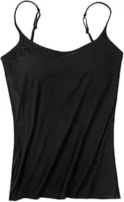 [Generic] Teal Panties Women's Camisole Tops with Built in Bra Neck Vest Padded Slim Fit Tank Tops Sexy Cop Outfit Lingerie