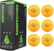 Ping Pong Balls - 6 Pack of Tournament Grade 3 Star Table Tennis Balls (White or Yellow) for stable bounce, indoor and outdoor sports balls perfect for game practice, competition, and recreational