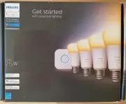 Philips Hue White Ambiance A19 LED Smart Bulb Starter Kit - 4 Pack - Sealed
