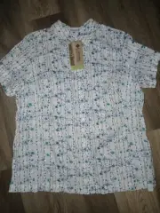 NWT Columbia Sun-Sational Women's Size XL Embroidered Button Up Camp Shirt