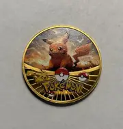NEW Pikachu Premium High Quality Rare collectible Metal Gold Coin M/NM