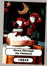 Down Through the Chimney Santa Doll Pattern Soft Sculpture Folksy Country