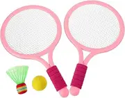 NAMOARLY Family Fun Set: Boys and Girls Badminton Rackets Tennis Racket Toy Soft Balls Shuttlecocks for Play
