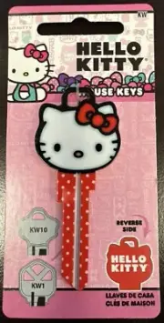 HELLO KITTY Sanrio Head Shape House Key Blank KW Keyway - Collectable