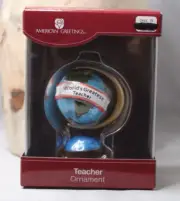 World's Greatest Teacher Ornament by American Greetings 2009 Globe