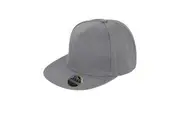 Result Unisex Core Bronx Original Flat Peak Snapback Solid Colour Cap (Heather Grey) (One Size)