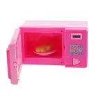 Plastic Mini Microwave Oven Dolls House Toys For Pink