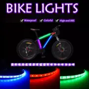Bike Lights Bicycle LED Wheel Lamp w/ BATTERIES Visible for String Strip Safety