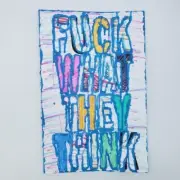 Otis Bruhserko Original Painting Typography Word Art by Arizona Artist