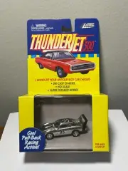 Johnny Lightning Pullback HO Slot Car Body TJET Silver Chrome Dodge Daytona HTF