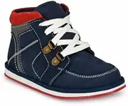 [Tuskey] Kids Pure High Top Casual Shoes | Ankle Boot Style Canvas with Lace Sneakers | Antislip Unisex-Child Rebound Basketball Sneakers for Toddlers