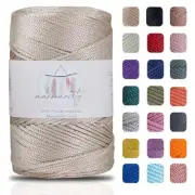 , Polyester Macrame Cord 2mm x 250 yards (750 feet) 2mm 1 Skein Latte