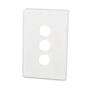Clipsal C2033VH-WE - 3 Gang Grid And Surround Classic Series White
