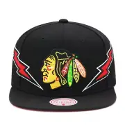 Mitchell & Ness Chicago Blackhawks NHL Double Trouble Snapback Hat Cap -Black