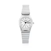 Elite Ladies Expandable Band Watch in Silver