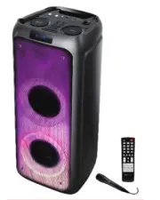 Supersonic IQ7055DJBTPortable Bluetooth 5.0 Speakers with Fire Light Show