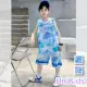 【UniKids】中大童裝2件套速乾籃球服渲染無袖背心運動五分褲 男大童裝 VP2423135(藍 紫)