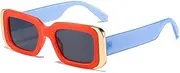 [WNCKSQ] Popular Fashion Square Sunglasses Women Retro Jelly Color Shades UV400 Men Gradient Sun Glasses