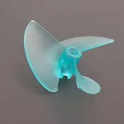 Rc Nylon Blue Propeller 3 Blades Propellers High Strength 4.76mm Shaft 4.76mm Drive Dog Rc Boat Propellers Outboard(D52mm)