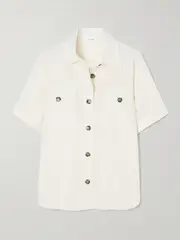 [FRAME] FRAME - Cotton-blend Shirt - Cream - large large Cream