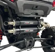 TRINITY RACING Dual Slip-On Mufflers TR-4186S-BK with USFS Approved Spark