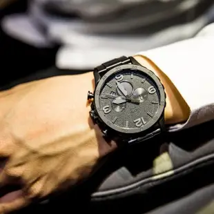 【FOSSIL】公司貨 粗曠風格大錶徑個性腕錶-消光黑(JR1401)