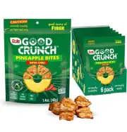 Dole Good Crunch Pineapple with Chili Dried Fruit Bites, 0.5oz Bags Pack of 11