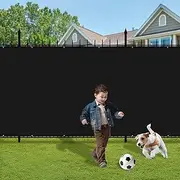 Cisvio 5' x 50' Privacy Fence Screen 90% Slockage Heavy Duty Fencing Cover with Grommets Mesh Shade Net for Outdoor Wall Yard Backyard Patio Porch Pool, Black