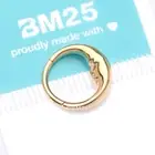 Pure24K Implant Grade Titanium Vintage Crescent Moon Face Clicker Hoop Ring
