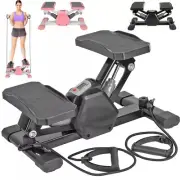 Mini Stepper Stair Stepper With Resistance Bands Quiet Workout Stepper with Digi