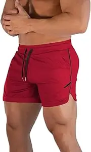 [FLYFIREFLY] Men's Gym Sport Pants Fit Track Pants Workout Running Athletic Jogger Bottom with Towel Loop