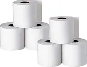 1InTheOffice Adding Machine/Calculator Roll, 16 lb, 1/2" Core, 2-1/4" x 150 ft, White (6)