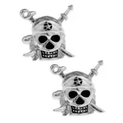 PIRATE SKULL CUFFLINKS Pirates of the Caribbean Crossbones Wedding w GIFT BAG