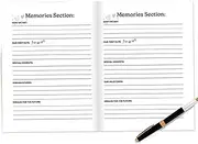 Photo Memory Book, Memory Album | Scrapbook of 1 Year - Adventure Notebook Meaningful Design 58 Pages for Travel Wedding Retirement Memory