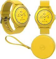 FOREVER Colorum Smartwatch 1.22 Inch, Waterproof IP68, Women, Men, Unisex, Colourful Youth Watch, Various Sports Modes, Menstrual Calendar, Music Control, App Notifications (yellow)