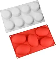 2 Mandala Dot Painting Rock Stone Pebble Molds Oval and Urchin Shape Silicone
