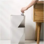 12-18L Waste Bin Trash Can Stackable Cleaning Bathroom Desktop Dustbin Rubbish