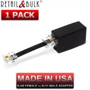 Phone Jack to Ethernet Adapter RJ45 Female to RJ11 Male for Landline Telephone