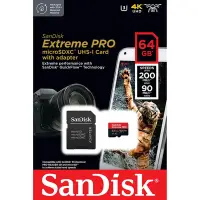 在飛比找Yahoo奇摩購物中心優惠-SanDisk 64GB 200MB/s Extreme P