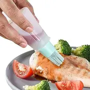 Oil Bottle with Brush | Cooking Oil Dispenser with Brush,Silicone Oil Brush Good Sealing, Heat for Cooking, Barbecue, Steak, Roast Chicken, Fried Eggs, Cake Pochy