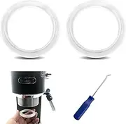 HAFRILY Seal Sealing Ring Replacement Parts with Installation Tools for Delonghi EC685 EC680 EC695 EC820 EC850 EC860 EC9335M EC9355M EC9665M Smeg ECF01 Brewing Group Brewing Head Gasket (2 Pieces,