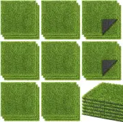 30 Pieces Artificial Grass Mat 12 X 12 Inch Fake Grass Square Mat Synthetic Turf