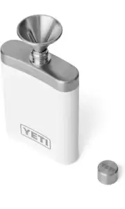 Yeti Flask White Limited Edition 7 Oz With Funnel- Brand New + Free Shipping