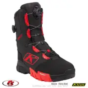 NEW KLIM ADRENALINE PRO S GTX BOA SNOWMOBILE BOOT Black/Fiery Red Gore-tex