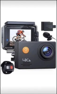 Apeman Action Camera 4K 20MP WiFi External Microphone 2.4G Remote Waterproof